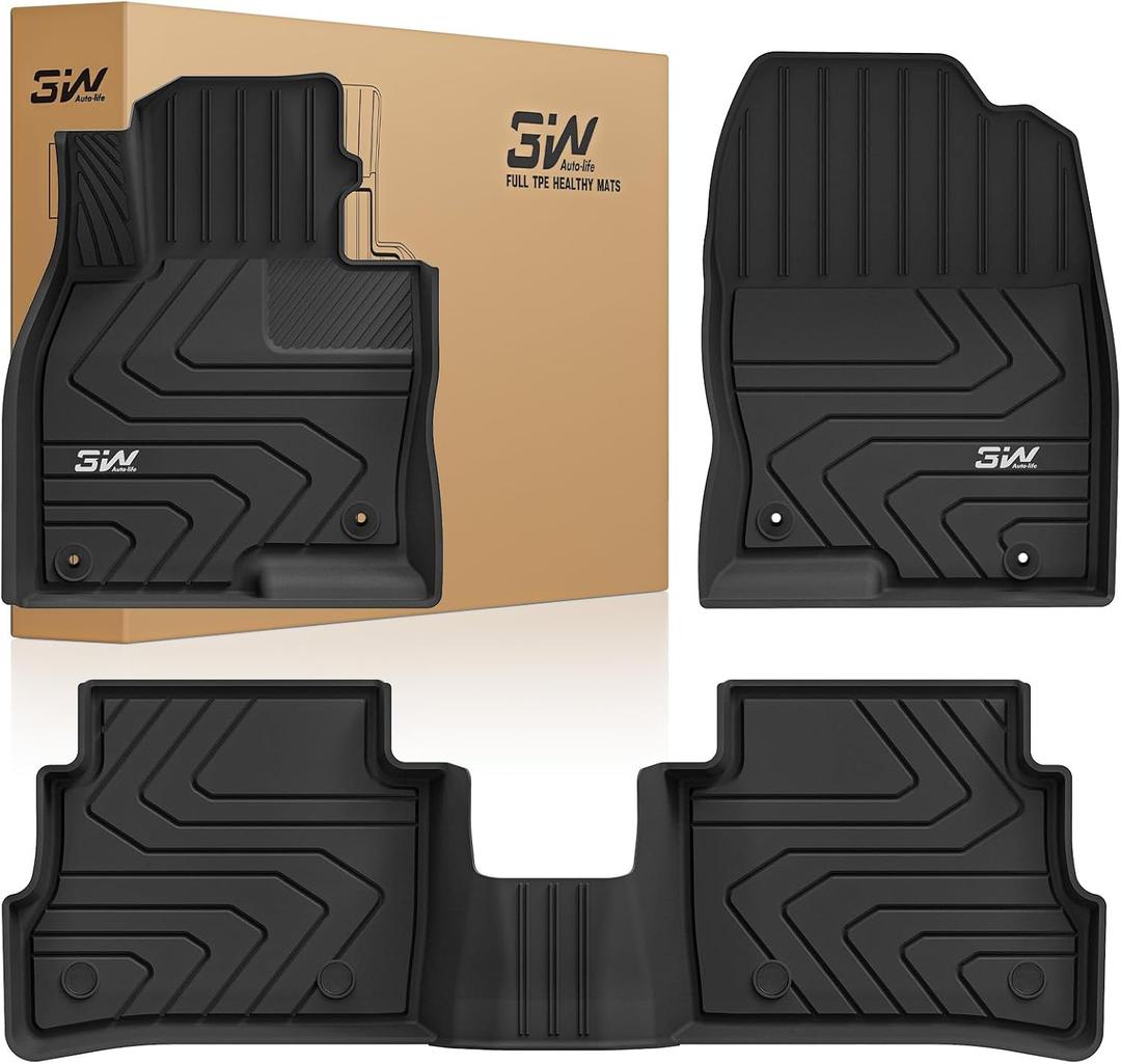 3W Floor Mats Fit 2017-2025 Mazda CX-5, Heavy-Duty TPE All-Weather