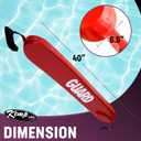 Kemp USA Standard and Premium Grip It Rescue Tube™ with Mesh and Guard Logo - Life Guard Equipment for Pool Safety