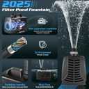 Submersible Pump RGB Pond Filter System Kits,3-in-1 Pond Filter Fountain with Colorful Lights,660GPH Pond Filter Box,Multi-layer Filtration, Applicable to Garden Pond,Fish Tank,Water Feature