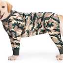 Dog Pajamas Jumpsuit for Medium Large Dogs,Lightweight Pjs Clothes Apparel Onesies,Shirt Size Dogs After Surgery, Full Belly (34 (Chest 35.04 in | Backlength 23.62 in), Green Camo)