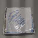 Fumete Something Blue Wedding Gift Set - Embroidered Handkerchief Angel Bouquet Charm Bridal Cosmetic Bag with Diamond Compact Mirror and Raffia Gift Box