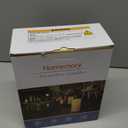 Homemory 10" x 4" Large Waterproof Outdoor Flameless Candles with Remote Control and Timer, Battery Operated Flickering LED Pillar Candles for Outdoor Lanterns, Porch, Long Lasting, Set of 2 (Ivory White)