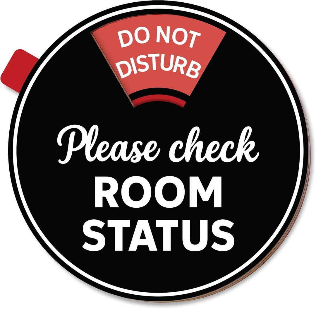 Office Door Sign Decor 6 in 1 Rotating, In A Meeting/Do Not Disturb/Please Knock/Work From Home/Back Soon/Out Of Office Supplies Sign For Door, Available And Away Wheel Spinner (Tape & Magnetic)