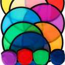 Gejoy Foldable Flying Disc Fans Bulk with Bags 9.8 Inch DIY Sublimation Handheld Cooling Fan Beach Flying Disc for Summer Outdoor Games Activities Birthday Wedding Party Favors (Mixed Color)