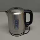 Electric Stainless Steel Kettle for Tea and Coffee, BPA-Free, Fast Boiling, Auto Shut-Off, 1 Liter, 1500W, Black and Silver