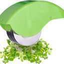 Herb Roller Mincer, AOZBZ Manual Hand Scallion Chive Mint Cutter with 6 Stainless Steel Blade Kitchen vegetable chop