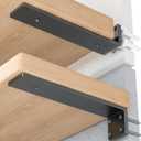 HOZE Heavy Duty Shelf Brackets 6-Inch, 6 Pack, Modern Black Matte Finish, 1/5" Thick Steel, Metal L Brackets, Easy-to-Install, Strong Support for Shelves, Versatile & Stylish (6 Inch - 6 Pack)