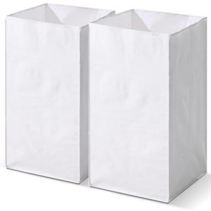 2 Pack 40 Gallon Disposable Trash Cans Reusable Garbage and Recycling Bins Trash Can Bin for Parties Events Wedding Birthday Activities, 31 Height x 16 Width x 16 Depth(White)