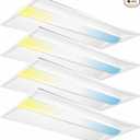 2x4 FT LED Center Basket Troffer Panel Light, 30/40/50/60/72W, 5CCT Color Tunable 3000K/3500K/4000K/5000/6500K, 0-10V Dimmable Drop Ceiling Lights, 120-277V-ETL&DLC Qualified, 4-Pack