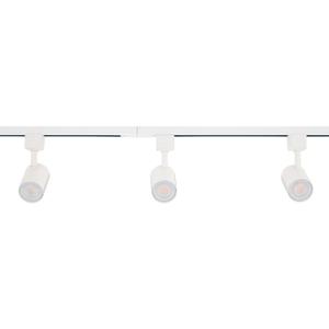 Amped Collection 3-Light 48in Field Cuttable LED Track Lighting Kit with 3 LED 3000K Warm White Track Heads, 4ft Track, End Caps, Floating Feed in White Finish, 1-cct Fixed 3000k Warm White Led