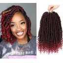 Passion Twist Crochet Hair, Pre twisted Passion Twist Hair, Passion Twist Hair 10 Inch, Short Passion Twist Crochet Braids, Pre Looped Crochet Hair for Black Women(1B/BUG)