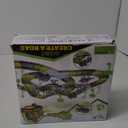 Dinosaur Toys,Create A Dinosaur World Road Race,Flexible Track Playset and 2 pcs Cool Dinosaur car for 3 4 5 6 Year & Up Old boy Girls Best Gift (Green)