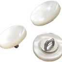 YaHoGa 10PCS 12mm (1/2 inch) Genuine White Mother of Pearl MOP Buttons Bulk White MOP Buttons with Shank for Clothes Suits Coats Sweaters