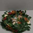 Ling's moment 5FT Terracotta Artificial Flower Garland Rose Eucalyptus Leaves Fall Floral Garland Burnt Orange Arch Flowers Vine for Wedding Party Backdrop Decor Mantel Table Centerpieces Decorations