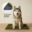 Dog Grass Pad with Tray - 35.5x23.5in Reusable Pee Pads for Dogs - 4-Layer Indoor/Outdoor Artificial Grass Pee Pad - Dog Housebreaking Supplies for Puppy Training by PETMAKER