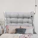 Light grey fabric soft cushion, Plush Gray Tufted Seat Cushion / Chair Pad with Zippered Cover, Dimensions  40 cm × 40 cm is approximately equal to 15.75 in × 15.75 in 