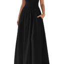 PRETTYGARDEN Women's Smocked Maxi Dresses 2025 Summer Beach Sundress Casual Spaghetti Strap Swing A Line Long Flowy Dress, M