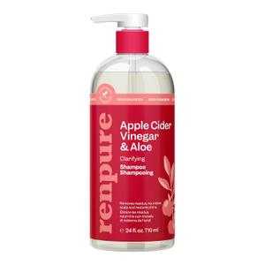 RENPURE Apple Cider Vinegar & Aloe Shampoo, Plant-Based  Clarifies, Removes Residue and Nourishes for Shiny, Healthy Hair  For Dull Hair - Apple Cider Vinegar, Aloe Leaf Juice  24 Fl Oz