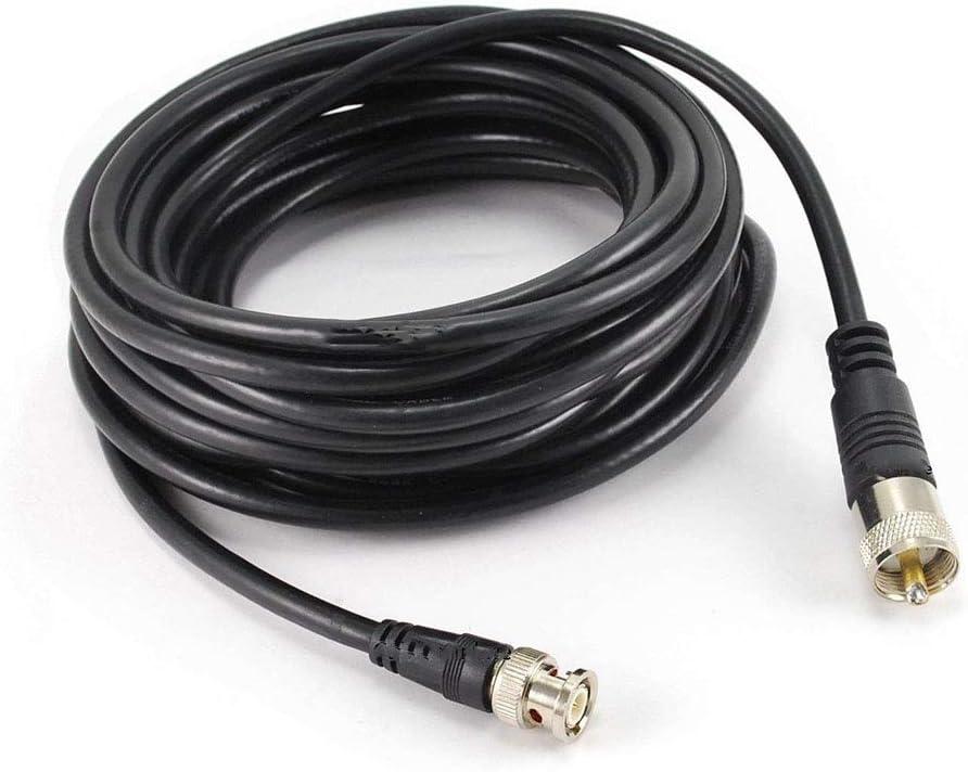 CablesOnline 50ft RG8x Coax UHF (PL259) Male to BNC Male Plug 50 OHM Antenna Ham Radio Cable (R-UB050)