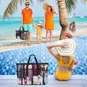 Mesh Beach Bags for Family - Women Beach Tote Bag for Toys, Towels, Travel Vacation Cruise Essentials