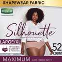 Depend Silhouette Incontinence and Postpartum Underwear for Women, Maximum Absorbency, Disposable, Large/Extra-Large, Pink, 52 Count (Packaging May Vary)