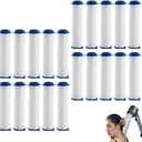 10/20 Pcs Ion Drops Shower Head Filters, Filtered Showerhead, PP Cotton Filter Cartridge, Suitable for Various Specifications of Shower Heads (20 Pcs, 2.95 inches)