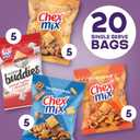 Sweet and Salty Snack Variety Pack, Muddy Buddies Peanut Butter and Chocolate, Chex Mix Traditional, Cheddar, and Honey Nut, 20 Ct, 35 oz (EXP 08/23/26)