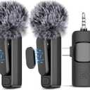 3 in 1 Wireless Lavalier Microphone for iPhone/iPad/Android/PC/Camera,Mini Mic with Noise Reduction, Mini Microphone for Video Vlog,Interviews,Live Streaming(Lightning/USB C/3.5mm Jack)