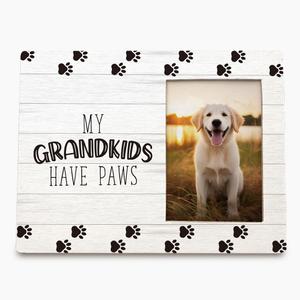 Grandma Grandpa Dog Gifts Frame, Dog Grandparents Picture Frame, My Grandkids Have Paws 4x6