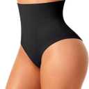 Vertvie Tummy Control Shapewear Shorts for Women Butt Lifting Body Shaper Shorts High Waisted Seamless Girdles Under Dress (Small, Black)