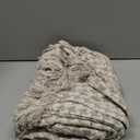 Americanflat 50x60 Throw Blanket - Soft and Breathable Cotton Throw Blanket for Couch, Bed, Chair - Decorative Blankets Perfect for Home, Office, or Outdoor Use - Cream and Beige Houndstooth Design