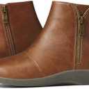 SUEDI Women's Ankle Boots Flat Booties Ruched Casual Short Boots Arch Support Comfortable Walking Boots for Women, 10
