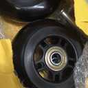 LOTOWELZON 2pcs Luggage Suitcase Replacement Wheels, 50/64/70/75/84/90mm Rubber Inline Roller Skate Wheels with 8mm(0.31") ABEC-7 608ZZ Bearings Repair Kits (Black)