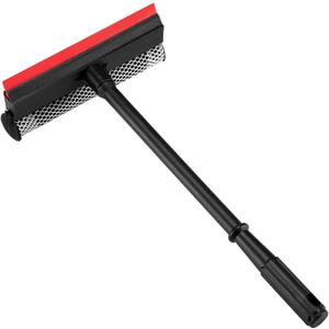 Professional 8.1" 2 in 1 Window Squeegee with 16" Long Handle,Car Squeegee for Gas Station,Home,CarGlass,Shower,Outdoor High Window Cleaning