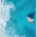 White 27x40 Picture Frame Set of 2 Slide-In Strips Wall Hanging Frame