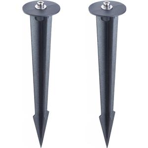 Metal Ground Stake Spike for Outdoor Landscape Spot Flood Pathway Solar Light Replacement Light Stake Spike Part Holder,10.4" Long(2 Pack)