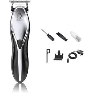 Professional Cord/Cordless Zero Gap Trimmer for Men Haircut – Lon Battery 150 Min Runtime, 8.2ft Charging Cord, Ergonomic, Titanium Blade, Self Sharpening, 6800RPM, <60dB, Low Vibration