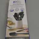 GIR: Get It Right 10-Piece Silicone Essentials Kitchen utensils set - Ladle, Spatula, Flip, Spoon & Spoonula - Non toxic cooking utensils for Nonstick Cookware, Cooking and Baking - Charcoal