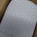 Shower Mat Non Slip Silicone Soft Odorless Bathtub Mat Non Slip No Suction Cups for Refinished,Reglazed and Textured Bath Tub Mat 24 X 24 Inch White