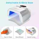 72W UV LED Nail Lamp with Fan, Rechargeable Cordless Nail Dryer, Professional Gel Polish UV Light with Portable Handle, LCD, Auto Sensor