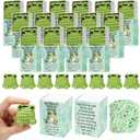 Wettarn 12 Sets Frog Pocket Hug Token Gifts Bulk Crocheted Frog with Box Encourage Positive Greeting Gifts for Women Passover Friend Employees Staff Office