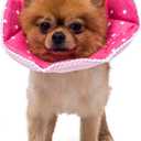 WZ PET Adjustable Dog Cat Cone, Soft Recovery Cat Cone Collar, Dog Protective Collar for Cats and Puppy Surgery, Pink, Small