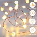 3 Pack LED Fairy String Lights Battery Operated with Timer, 10Ft 30LEDs Battery Powered Copper Wire Mini Firefly Twinkle Lights for Bedroom, Christmas, Wedding, Party Decoration, Warm White