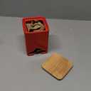 Ceramic Tea Bag Storage Organizer Caddy Holder with Lid (Red)