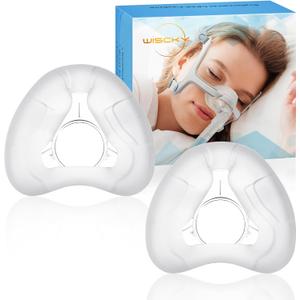 Nasal Mask Cushion for AirFit N20, 2 Packs Reliable Seal & Perfect Fit for Nasal Pillow Mask Cushions - Replacement Supplies(Large) (Transparent)