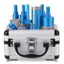 Diamond Drill Bits Set Tile Hole Saw Diamond Hole Saw 9pcs 6/8/10/20/25/35/50mm,35mm5/8-11 Beveling Chamfer Bit,1pc SDS Adapter for Glass Ceramic Porcelain Tiles Marble Brick Granite pots