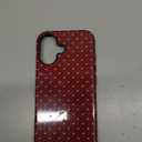 Jusy Compatible with MagSafe Polka Dot Case for iPhone 16, Cute Christmas Polka Dots Magnetic Phone Case, Soft TPU and Hard PC Protective Phone Cover for Women GirlsShiny - Burgundy