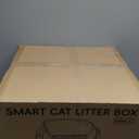 Open-Top Self Cleaning Litter Box, Automatic Litter Box with Dual Safety Sensors, Anti-Pinch Protection, Large Capacity, APP Control, White-Grey