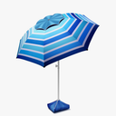 8FT Large Beach Umbrella with Level 7 Wind Resistance, Sand Anchor, Portable Outdoor Umbrella with UPF50+ UV Protection, Tilt Sun Shelter for Beach, Patio, Yard