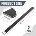 Blulu 2 Pcs 48" x 2" x 3/16" Hot Rolled Steel Flat Bar Solid Flat in Steel for Construction Industrial Applications Reinforcement Base Plates